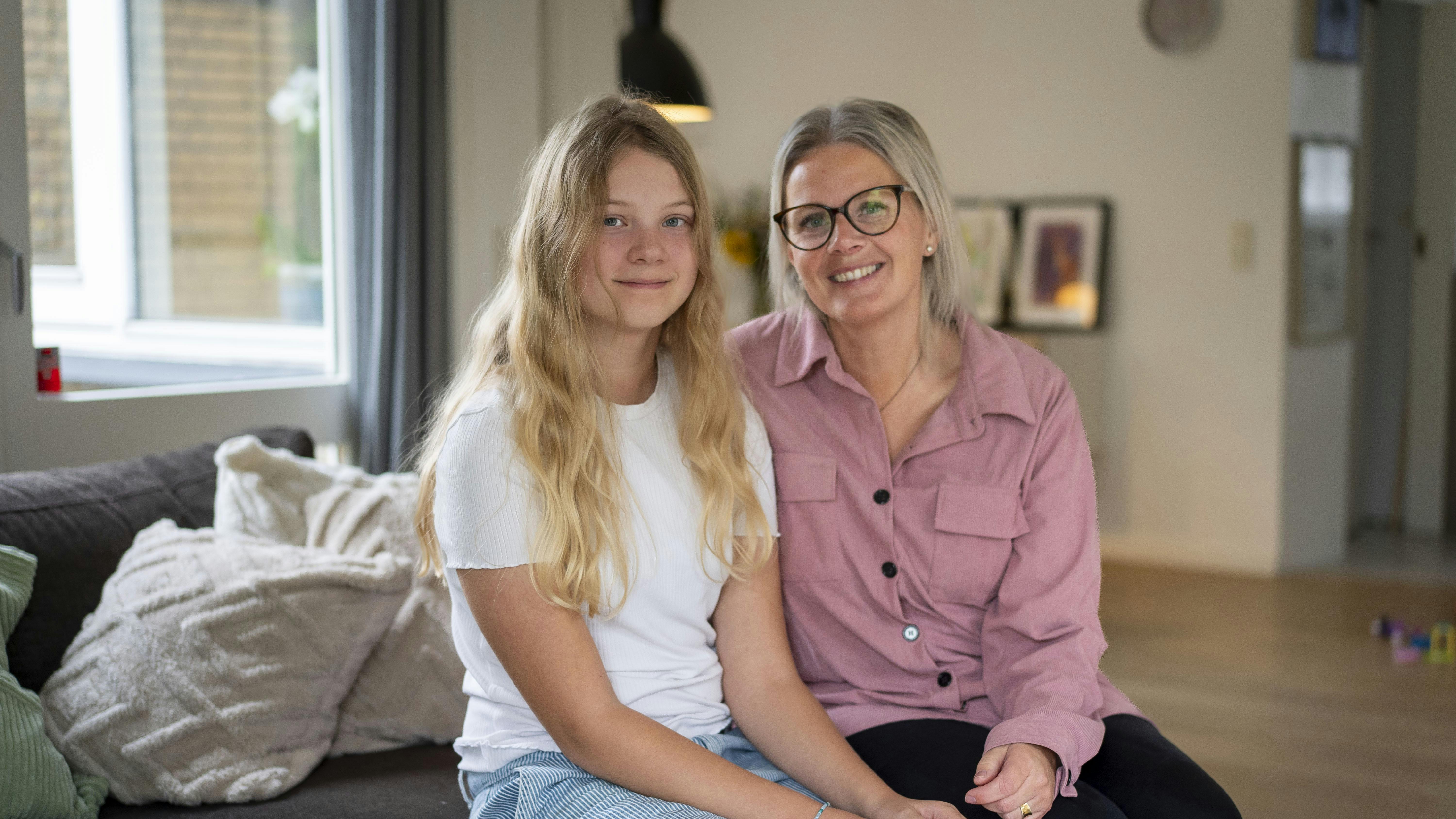 Dorte Kastberg, der er skoleleder på Inge Lehmann Skolen, med sin datter Andrea, der er højt begavet.an IsbrandFoto: Copyright : Martin Høien/Aller Media Danmark
