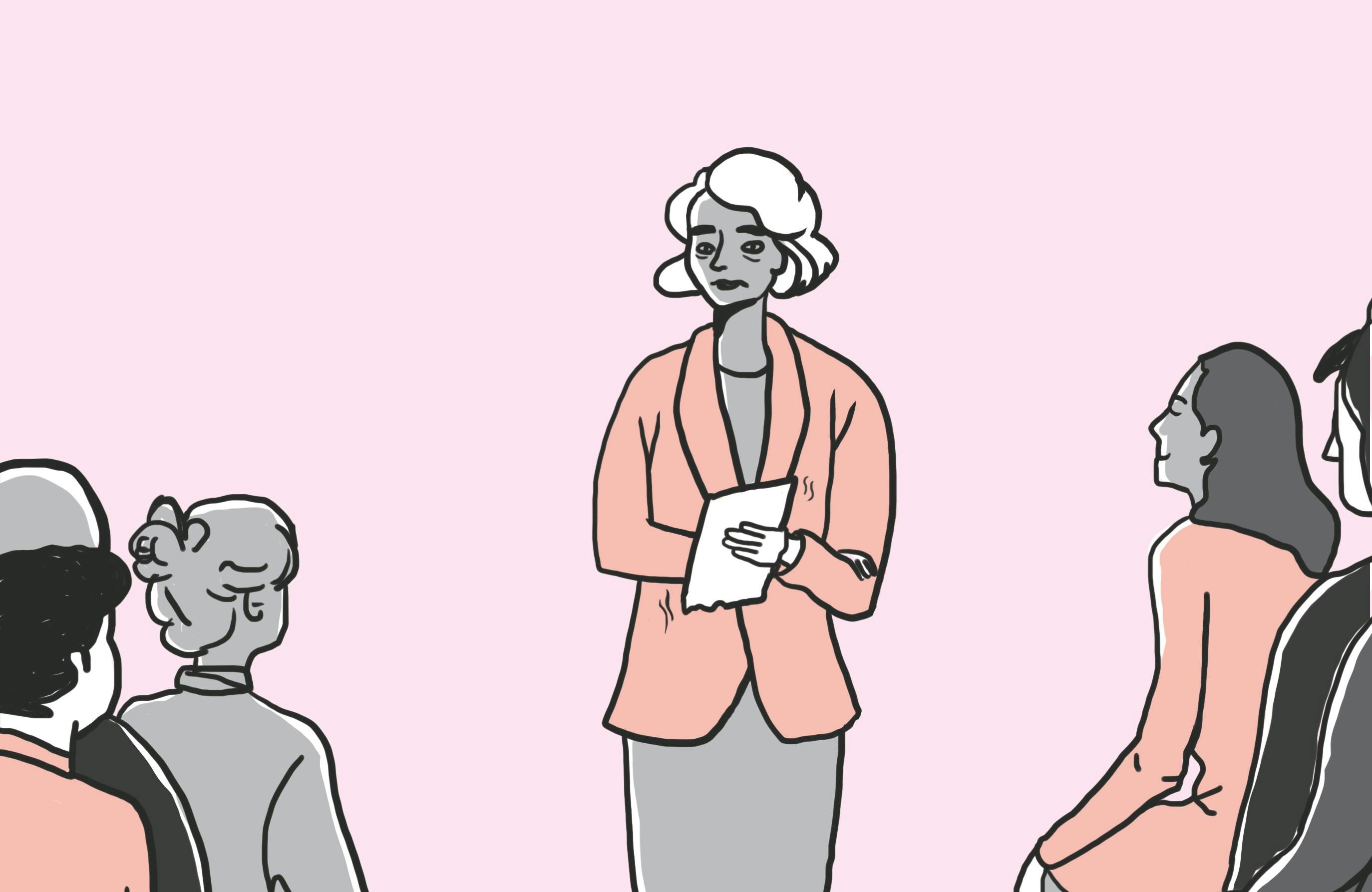 Kvinde med præstationsangst