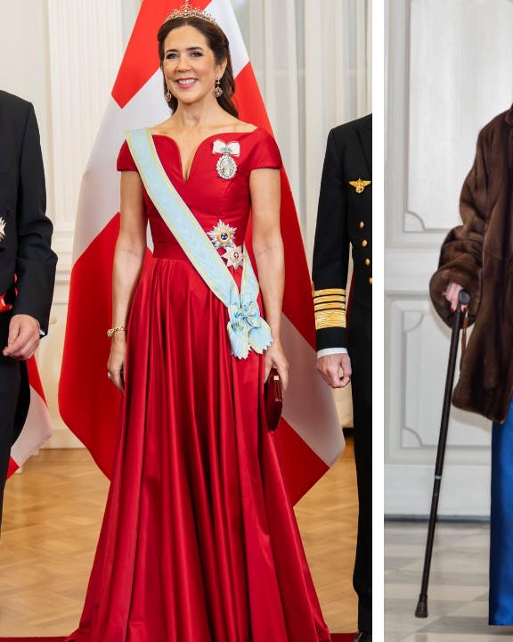 Dronning Mary, dronning Margrethe og prinsesse Isabella i flotte gallakjoler