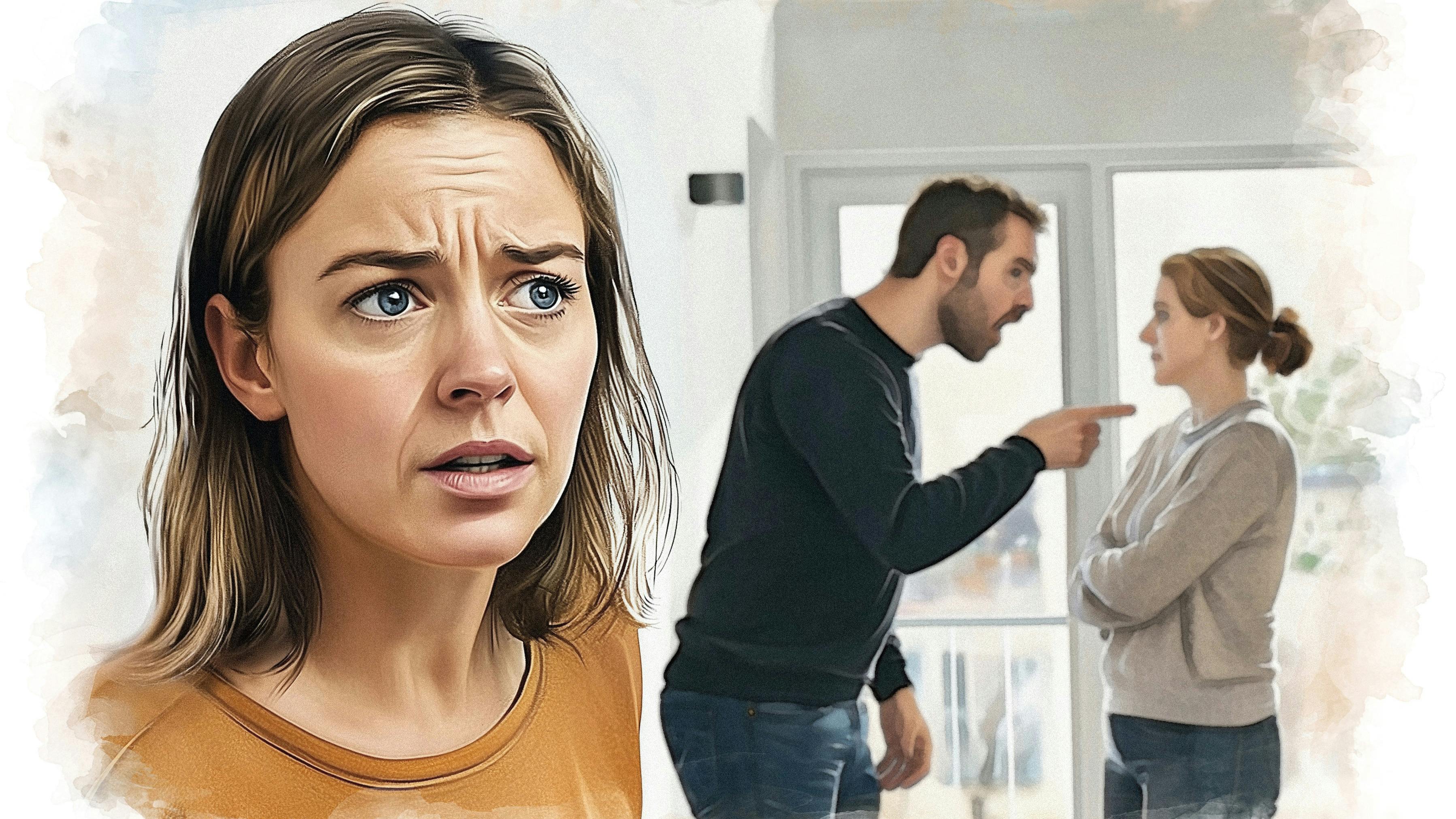 Mand skælder ud på kone