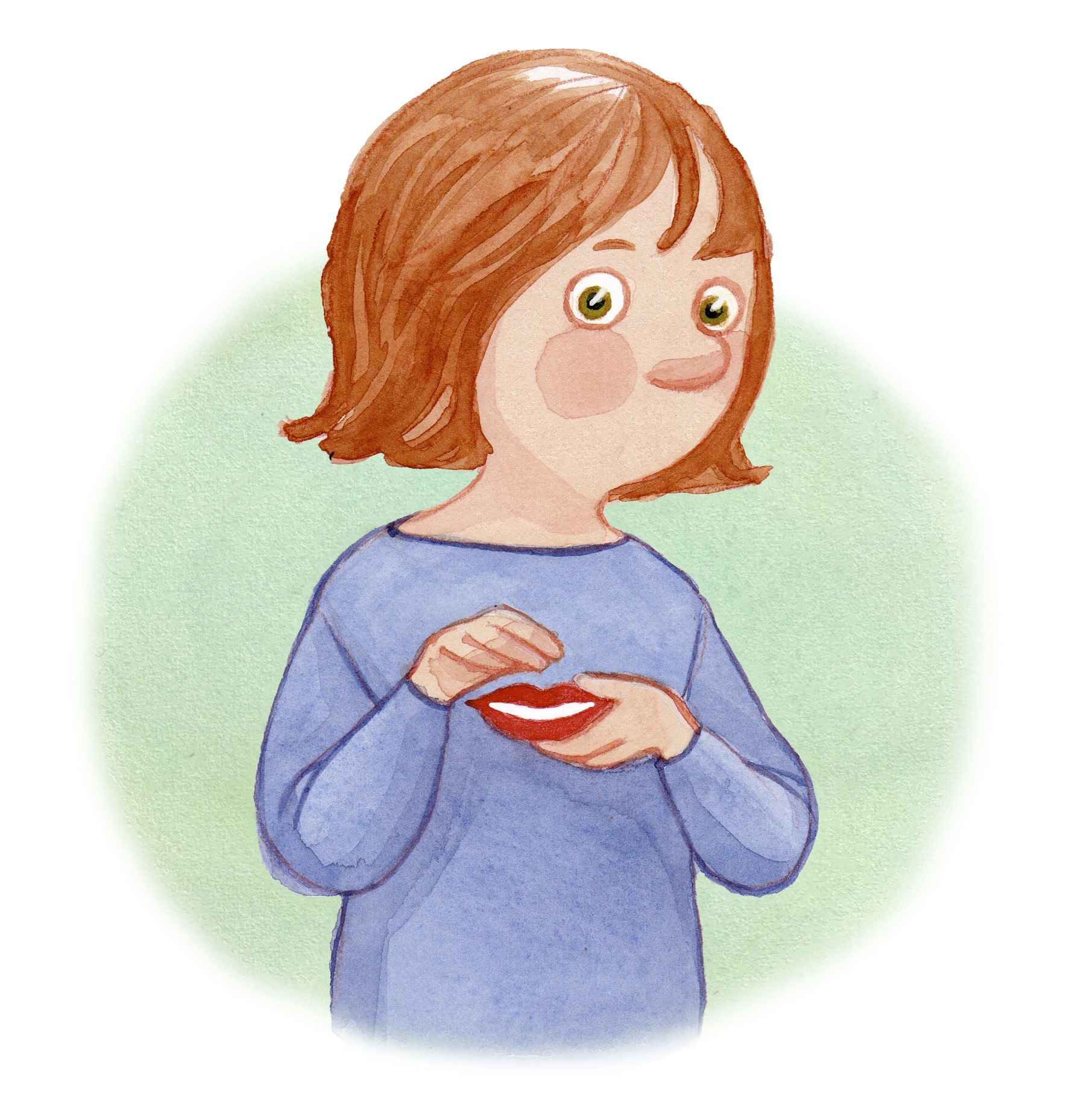 Pludselig siger hun ikke et eneste ord.