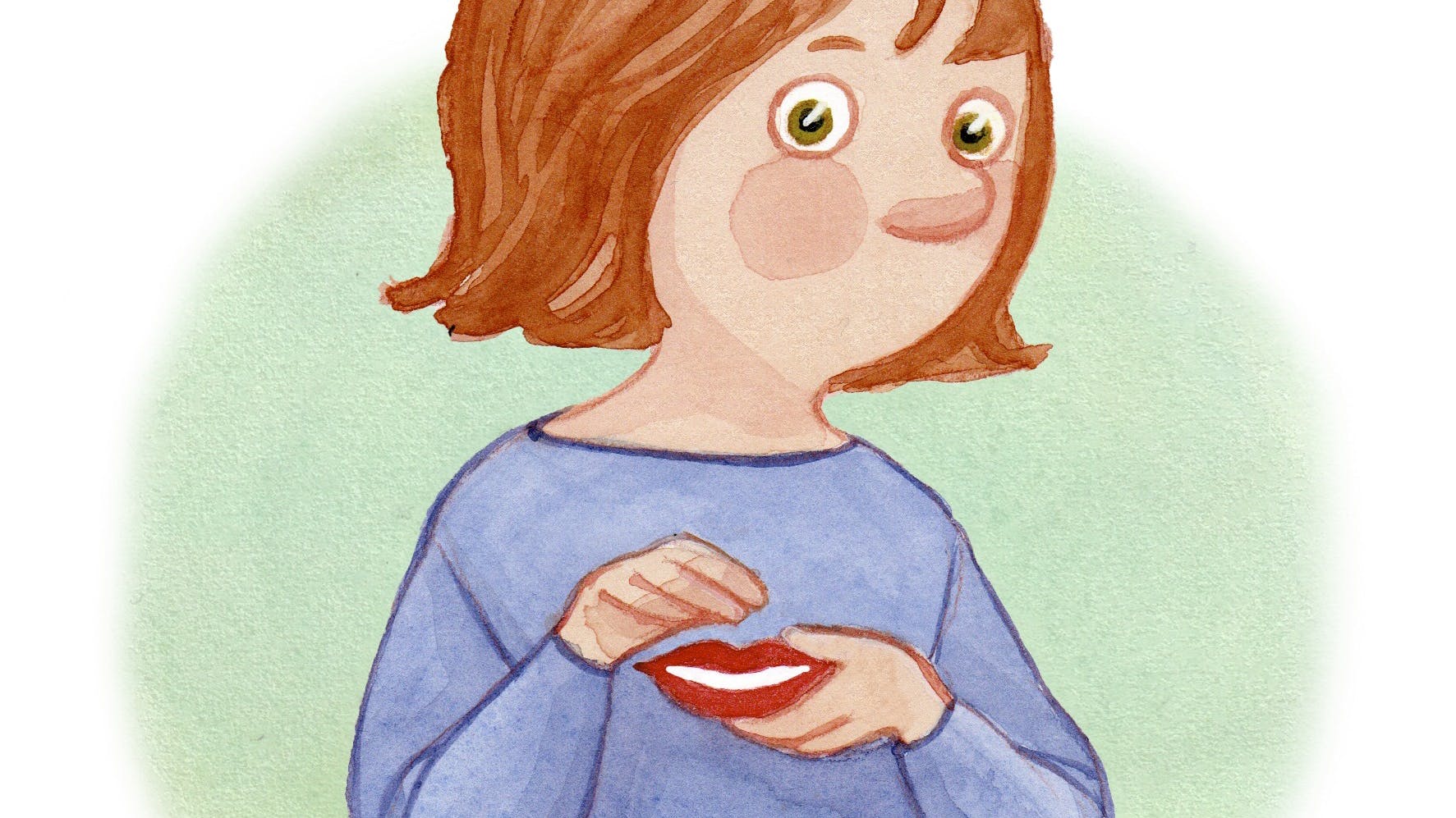 Pludselig siger hun ikke et eneste ord.