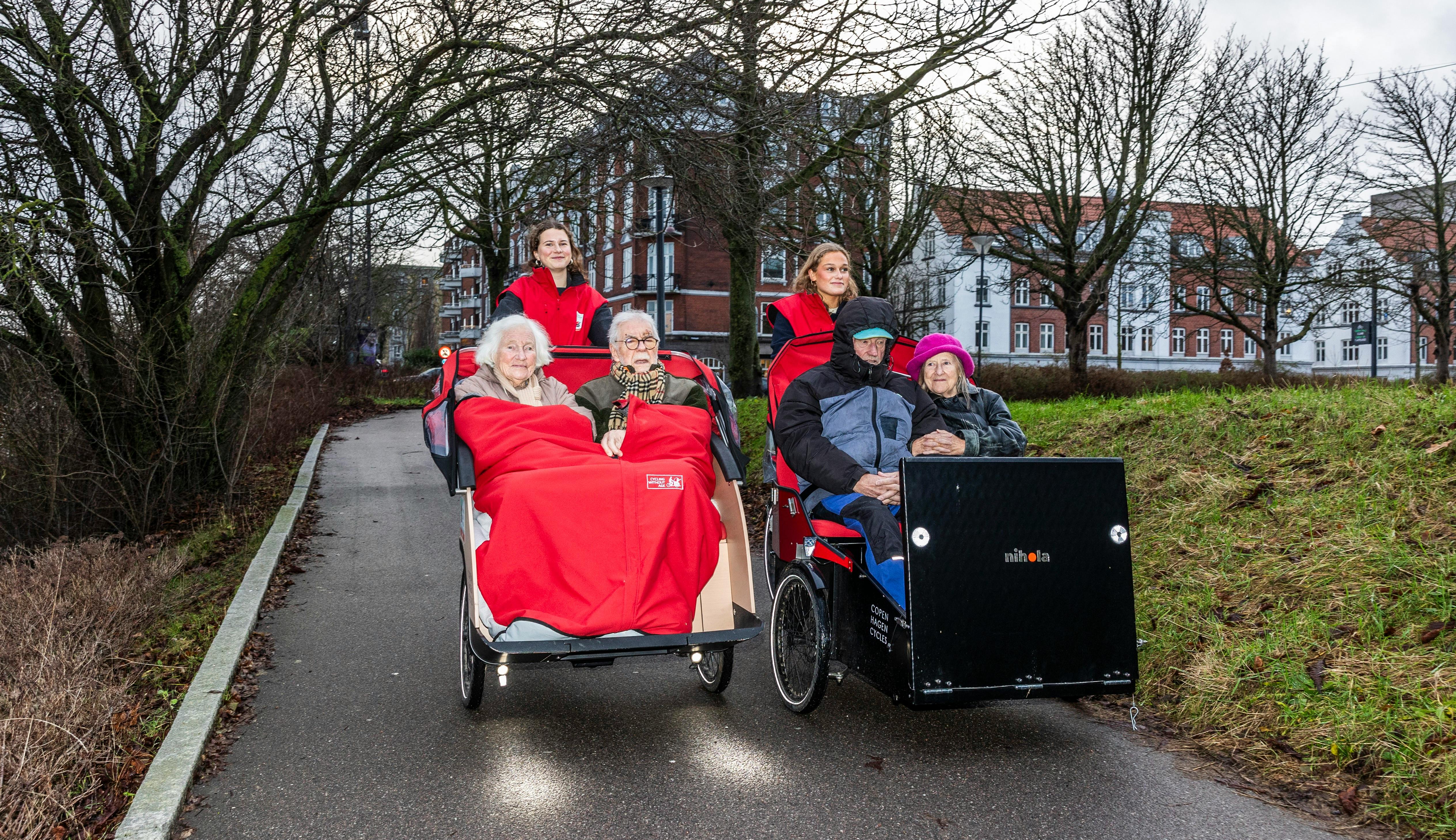 Cykeltur med ældre fra Sølund Plejecenter