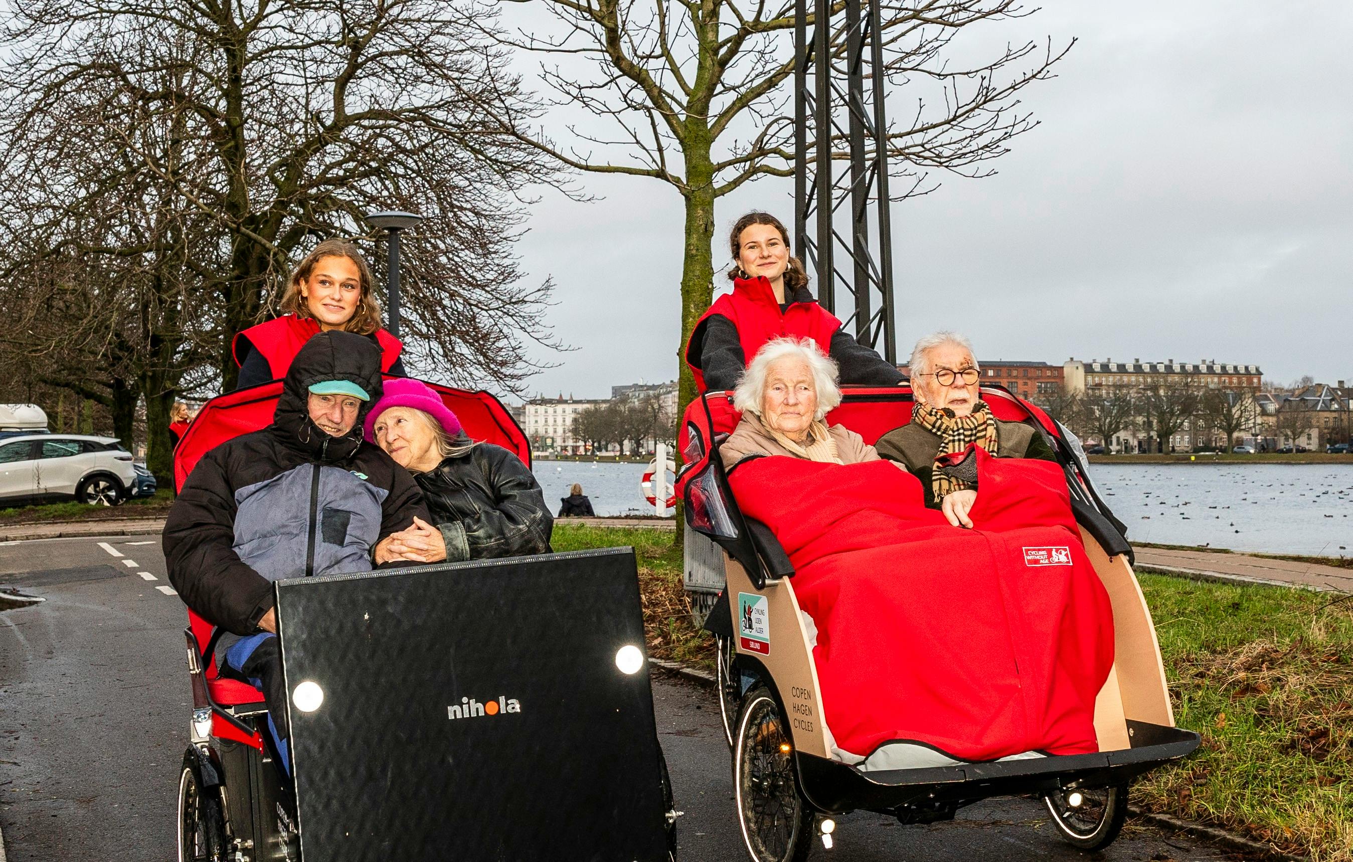 Cykeltur med ældre fra Sølund Plejecenter