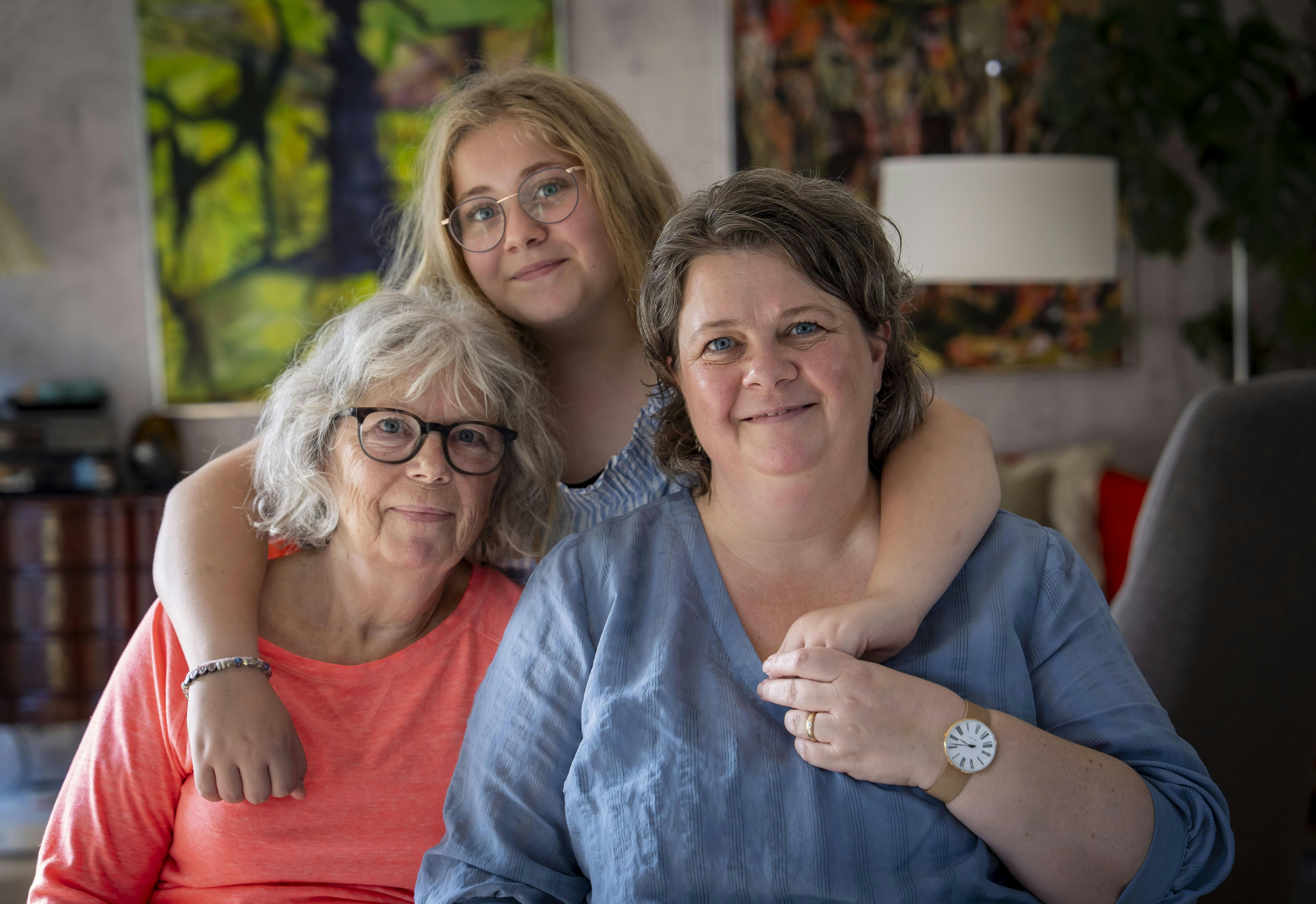 Liva, Bodil og Anne - tre generationer, der elsker Bruce Springsteen.
