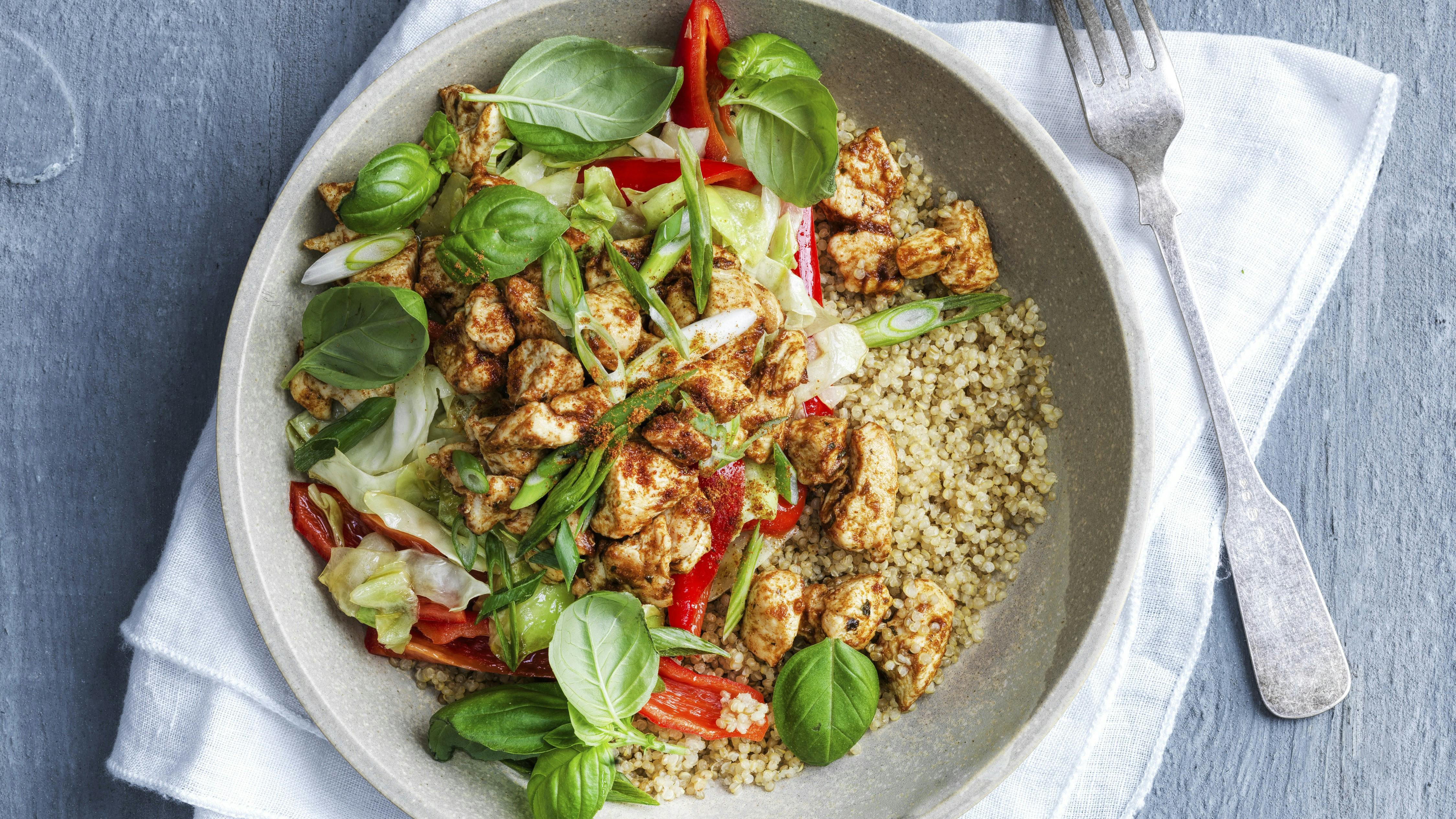Quinoabowl med kylling