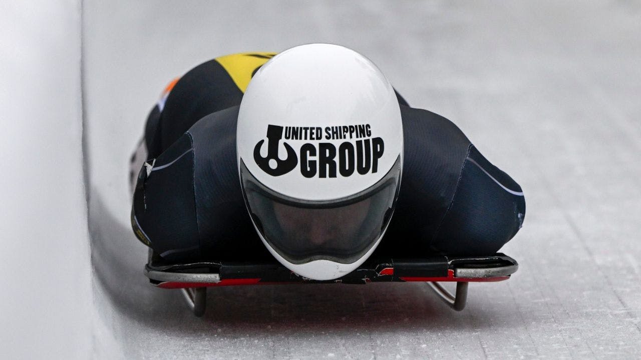 Rasmus Vestergaard Johansen kører skeleton