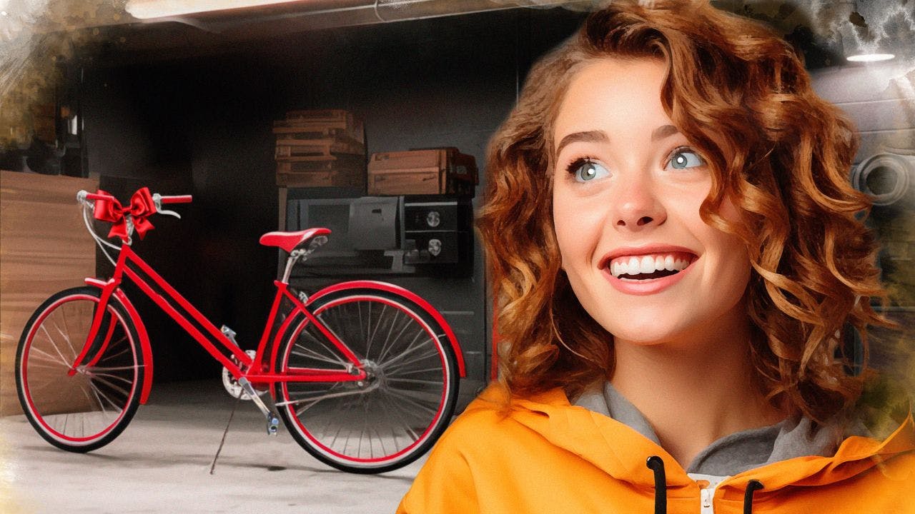 Illustration af Jannie Björk Jacobsen til novelle om cykeltyveri