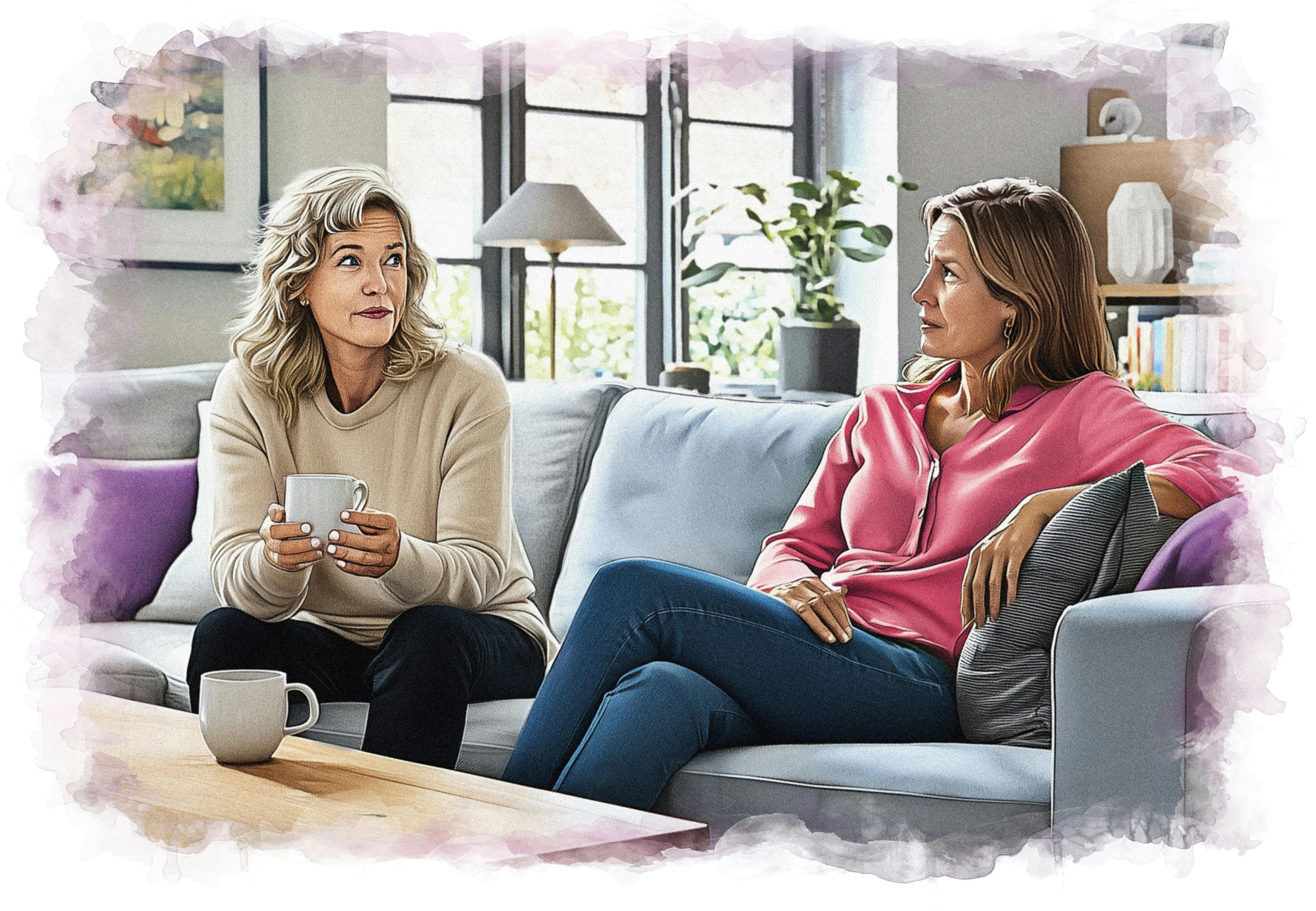 Bedste veninder taler sammen 