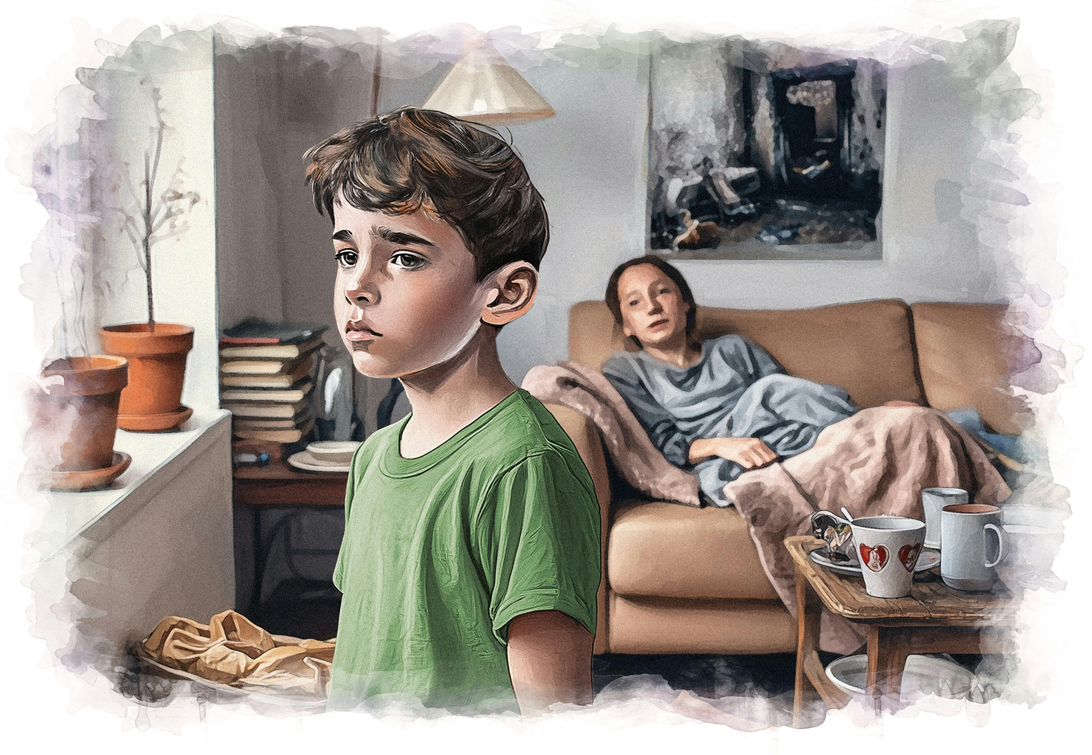 Lille dreng overladt til sig selv