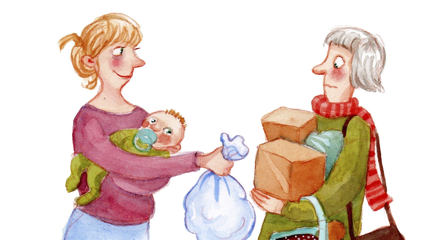 Skrald, pakker - det næste bliver vel, at jeg skal passe barnet ...