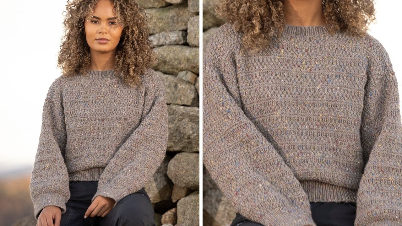 Strik med strukturstriber og nister