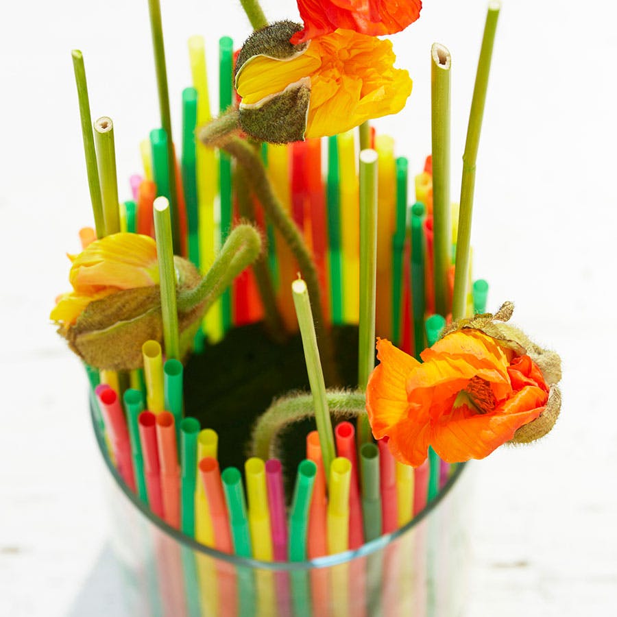 Borddekoration med sugerør - andet trin