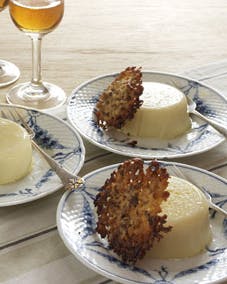 Panna cotta med citron og sprøde florentinere