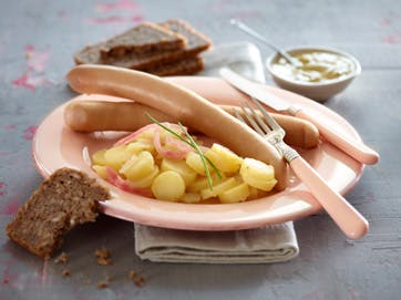 Lækre wienerpølser med varm kartoffelsalat