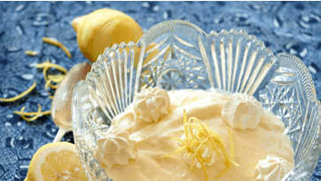 Frisk citronfromage med pasteuriserede æg