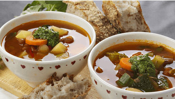 Minestronesuppe med linser