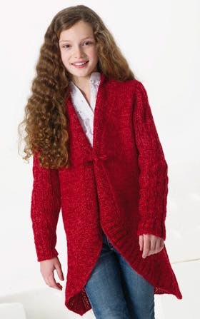 lang strikket pigejakke