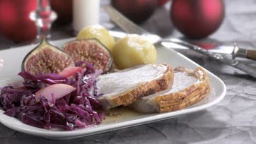 Flæskesteg er essentielt i julen - prøv denne med figner!