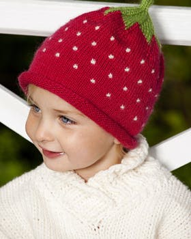 Strikkeopskrift: Den sødeste jordbærhue
