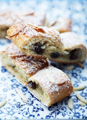 Kringle med marcipan og rosiner