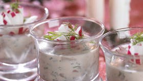 Italiensk dessert i nye klæder: Panna cotta med sild