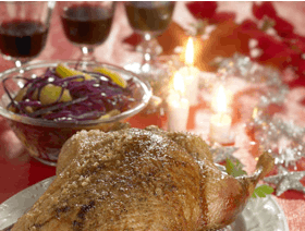 And med timian, brombær og blodappelsiner - en frisk og anderledes måde at tilberede juleanden på