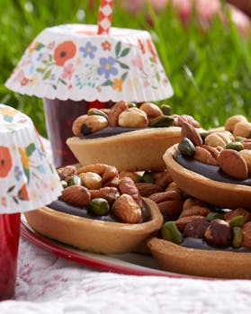 chokoladelinser med nødder