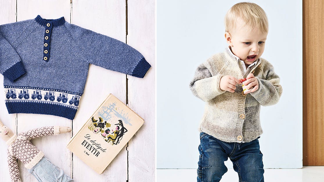 2 strik til små gutter