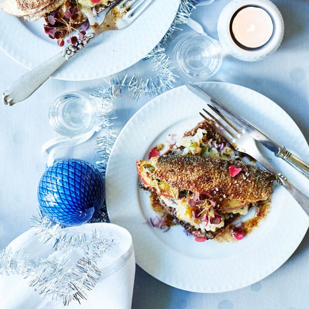 Stegte æblesild
