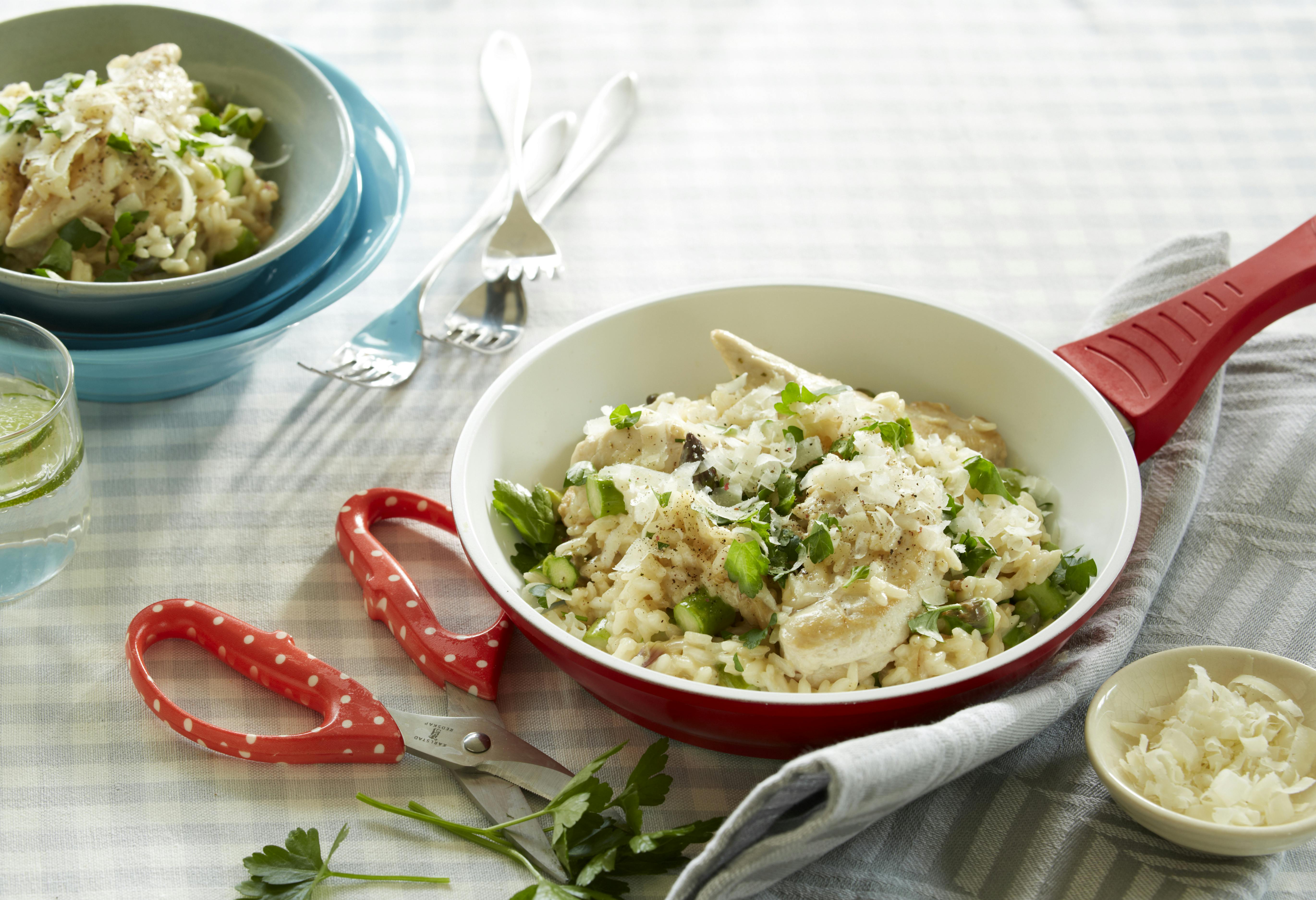 Risotto med kylling og asparges