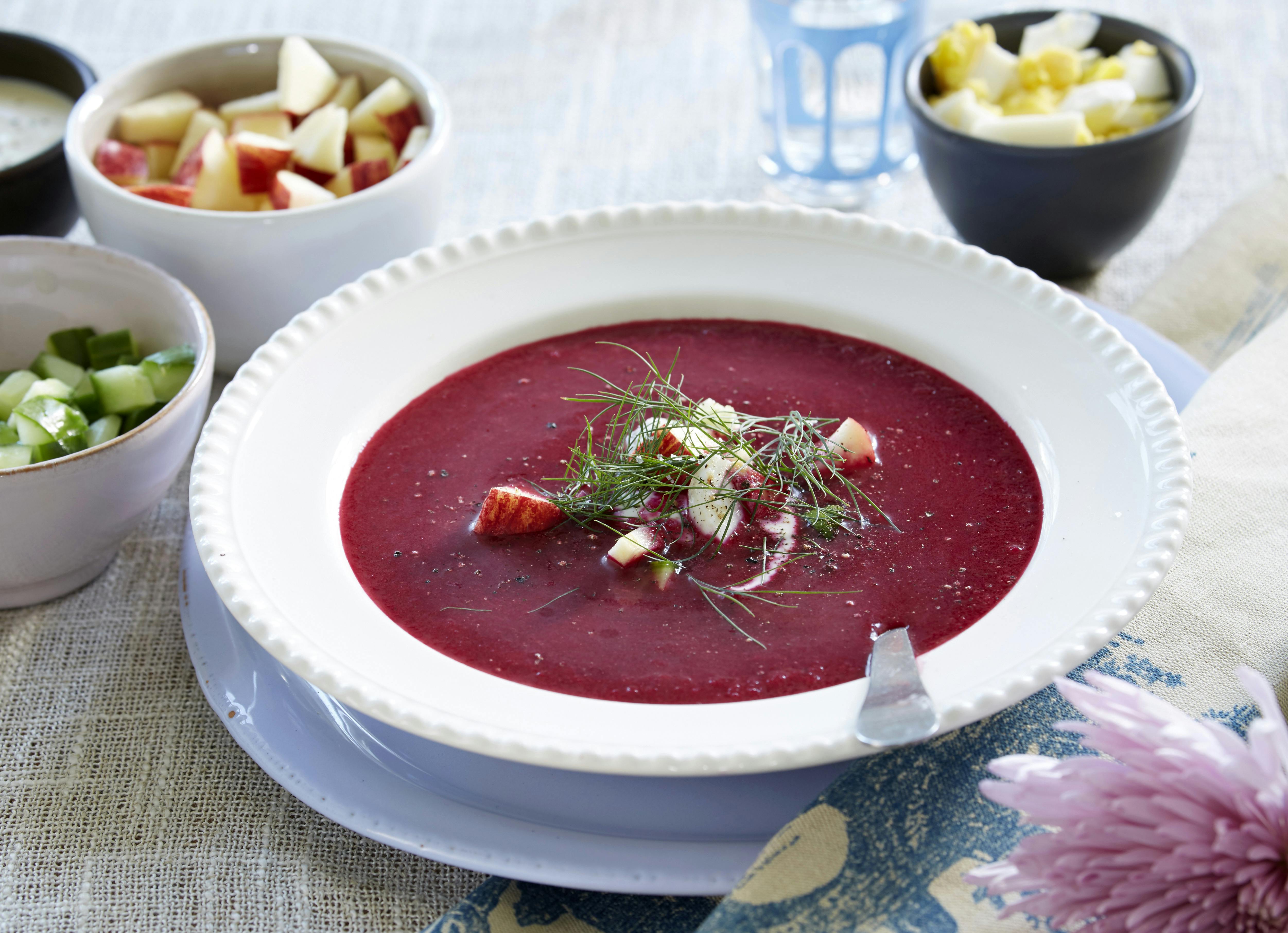 Rødbedesuppe med fyld
