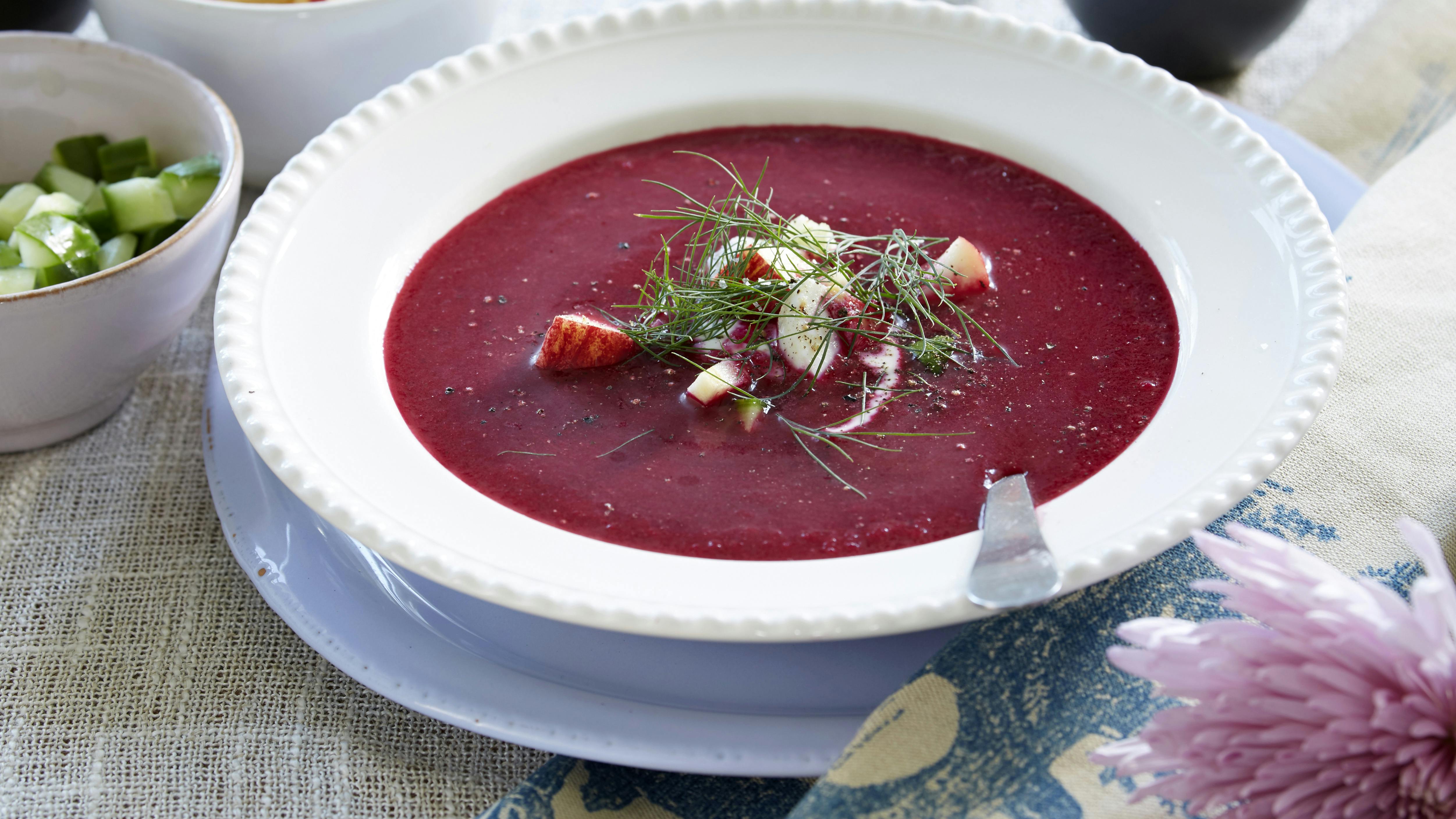Rødbedesuppe med fyld