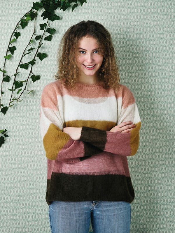 Strikkeopskrift: Stribet sweater