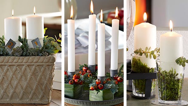 3 nemme adventskranse