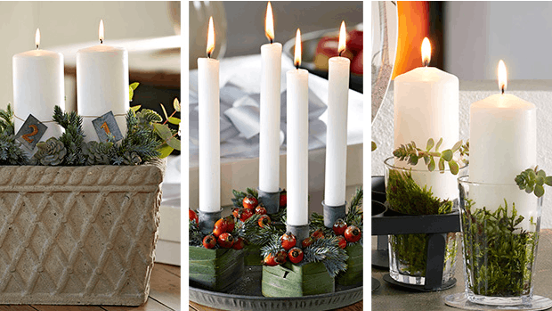 3 nemme adventskranse