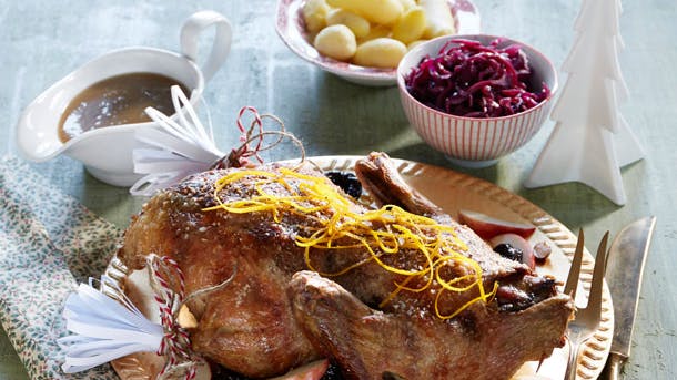 Andesteg med rødkål