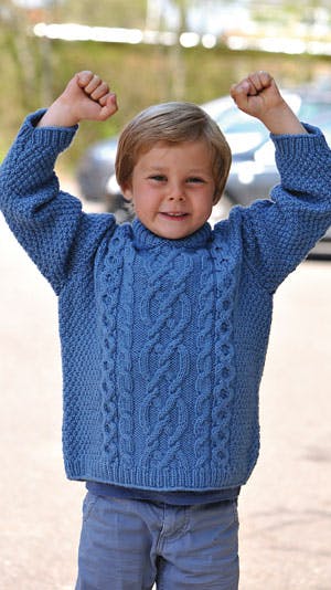 Strikkeopskrift: Aransweater