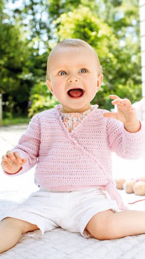 Hæklet babykimono