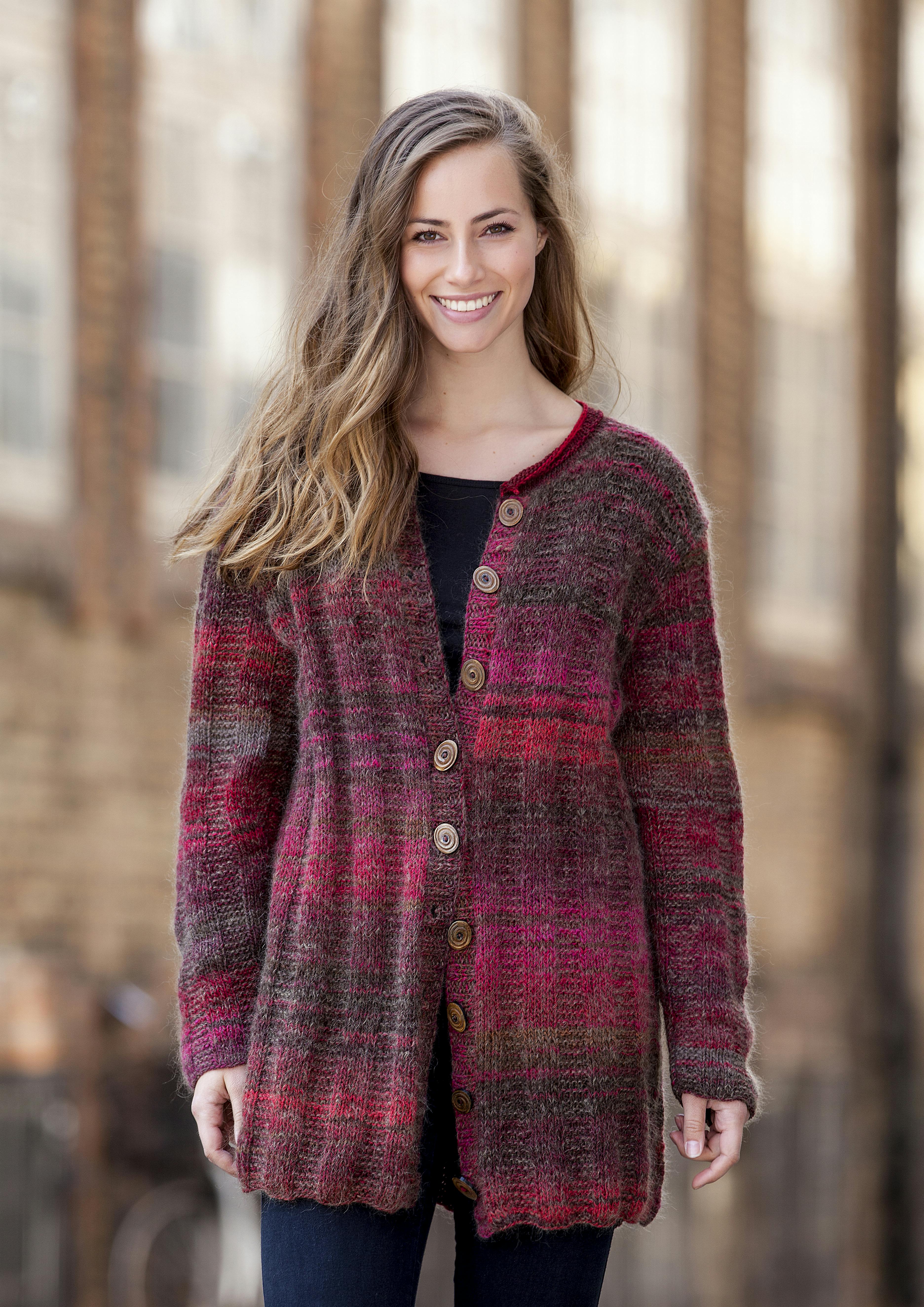 Strik en jakke i smukke efterårsfarver