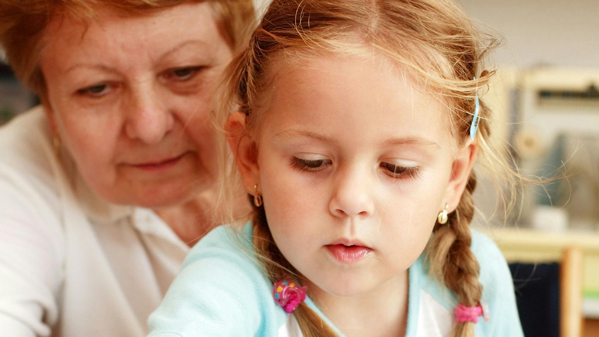 mormor på vinterferie