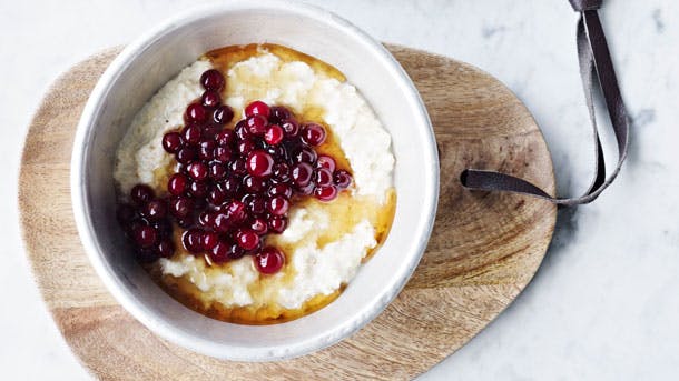 Havregrød med juletopping
