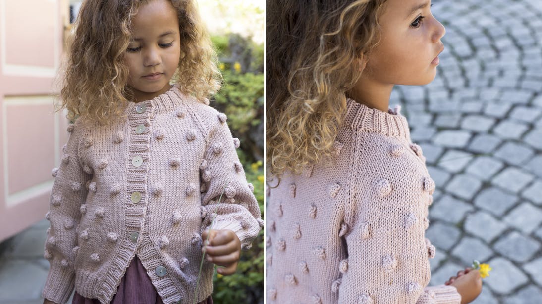 Strik: popcorn cardigan