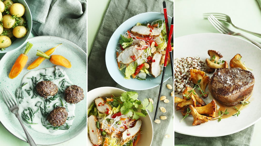 Mangler du inspiration til aftensmaden? Her får du tre opskrifter på nemme og lækre hverdagsretter.