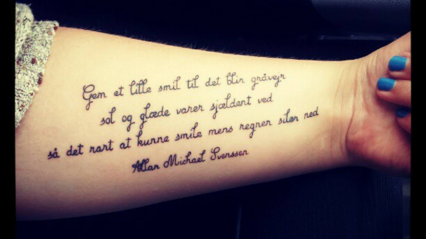 Gem et lille smil for altid - for eksempel i form af en tatovering