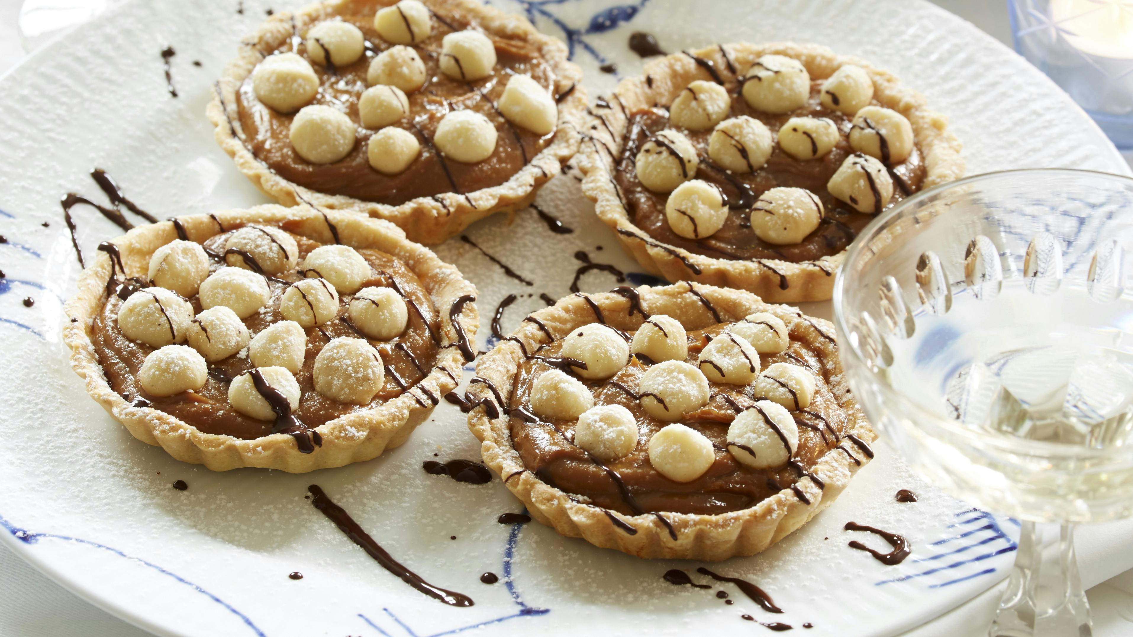 Nøddetærter med karamel
