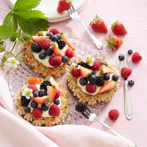 Sommertærter med jordbær 