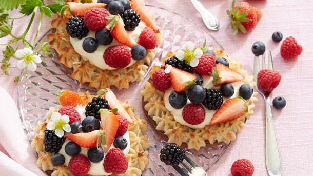 Sommertærter med jordbær