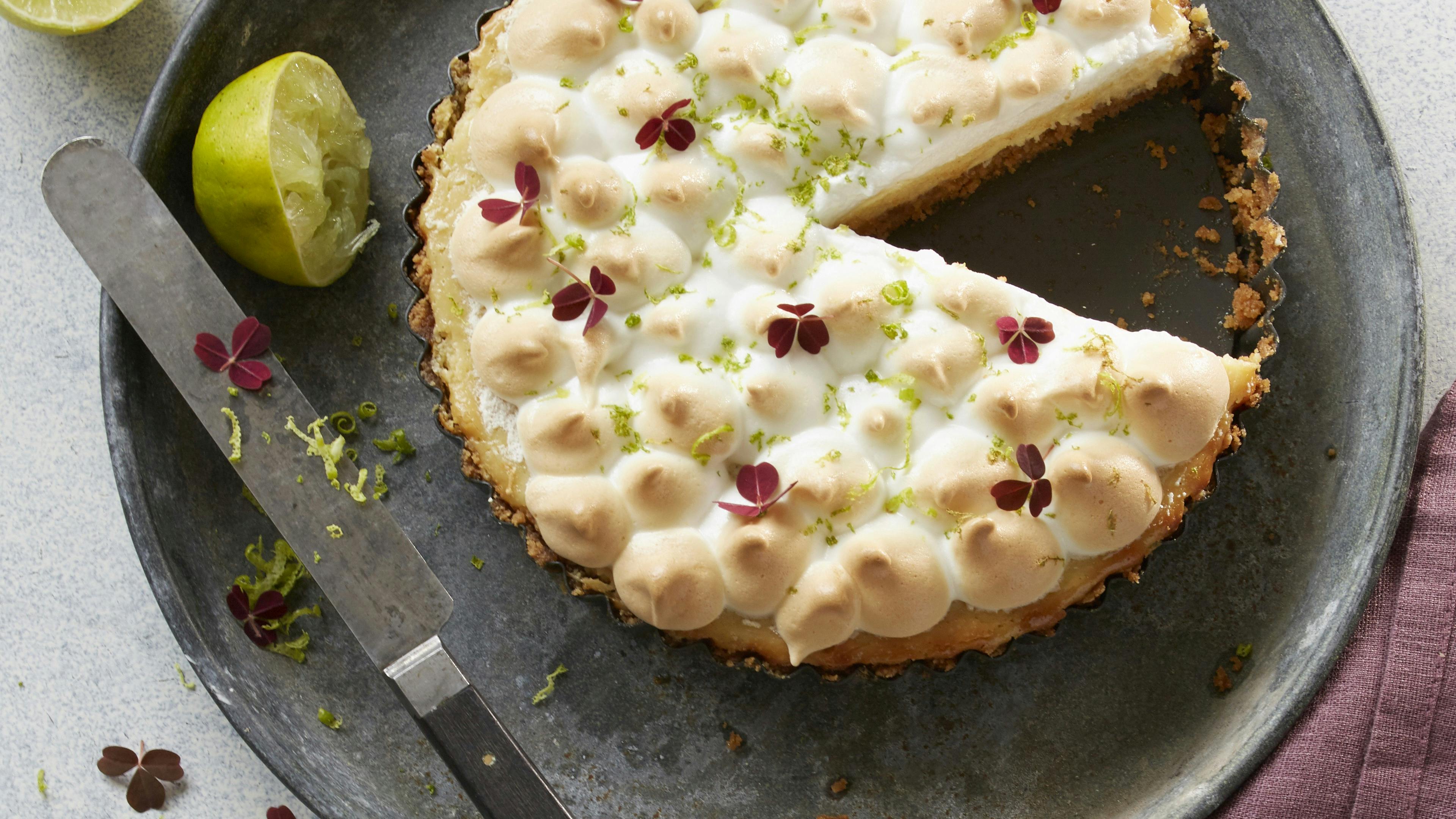 Key Lime-tærte med marengslåg