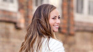 Jakke strikket på tværs